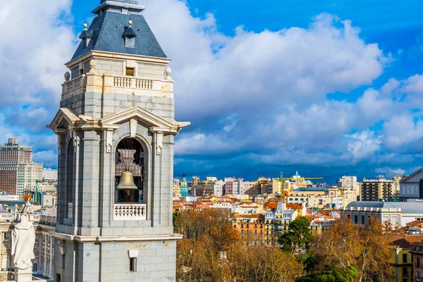Aerial View Tower Almudena Cathedral Madrid — Stockfoto
