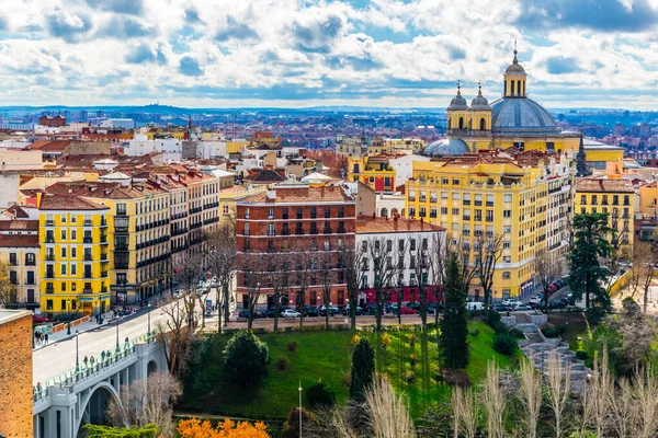 Aerial View Madrid Taken Top Almudea Cathedral Madrid — Foto de Stock