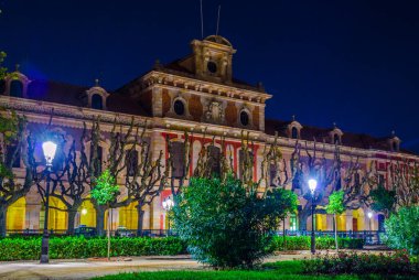 Barselona, Spai 'de gece boyunca Parlament de Catalunya