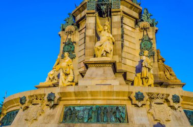 İspanya, Barcelona 'da bulunan anıtın manzarası