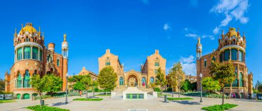 View of the former Hospital de la Santa Creu i Sant Pau in Barcelona, Spain