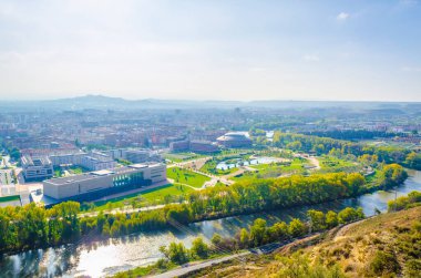 İspanyol şehri Logron 'un hava manzarası