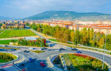 Pamplona 'nın havadan görünüşü, Spai