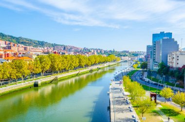 Bilbao, İspanya havadan görünümü