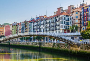 Waterfront of the Nervion river in Bilbao, Spai