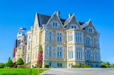 View of the magdalena palace in Santander, Spai