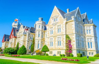 Santander, Spai 'deki Magdalena Sarayı manzarası