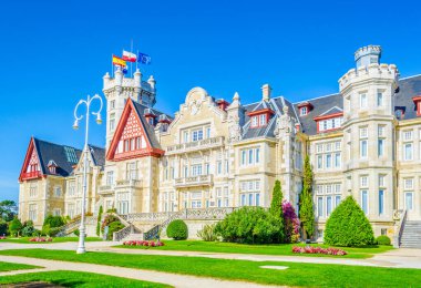 Santander, Spai 'deki Magdalena Sarayı manzarası