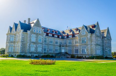 View of the magdalena palace in Santander, Spai