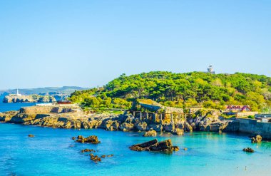 View of the magdalena peninsula in Santander, Spai