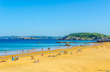 İspanyol şehri Santande 'de bir sahil manzarası