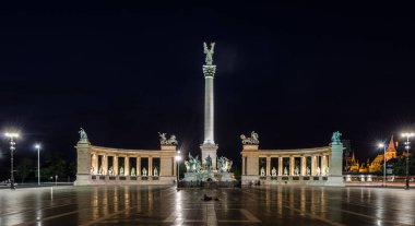 Budapeşte, Macaristan tarihi kahramanlar Meydanı.