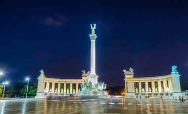 Budapeşte, Macaristan tarihi kahramanlar Meydanı.