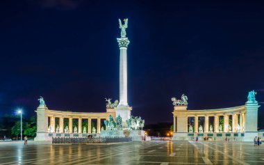 Budapeşte, Macaristan tarihi kahramanlar Meydanı.