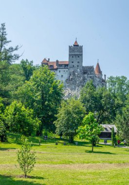 Aynı zamanda Dracula Kalesi olarak da bilinen Romanya Bran Kalesi 'nin manzarası.