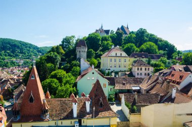 Aerial view of Old Town in Sighisoara