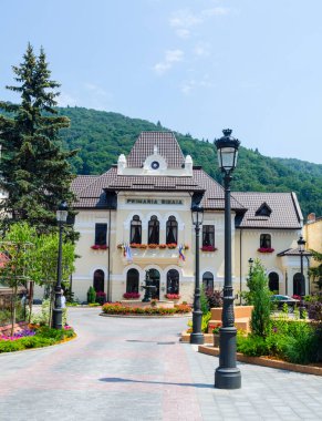 view of the town hall in romanian city sinaia