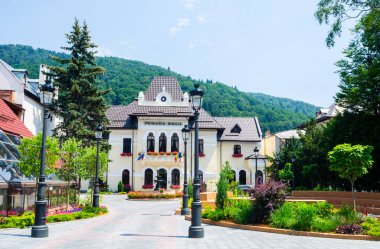 view of the town hall in romanian city sinaia