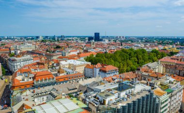 Hırvat başkenti zagreb 'in hava görüntüsü