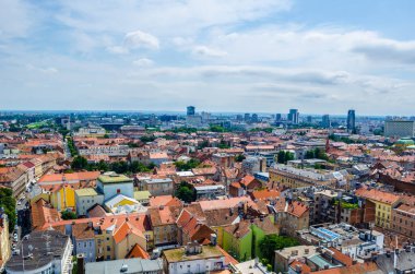 aerial view of the croatian capital zagreb