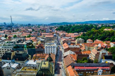 Hırvat başkenti zagreb 'in hava görüntüsü