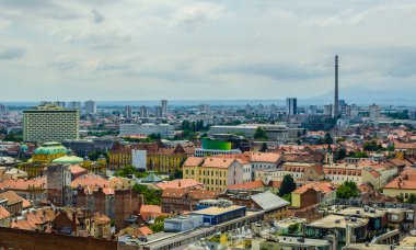 Hırvat başkenti zagreb 'in hava görüntüsü