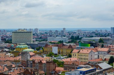 Hırvat başkenti zagreb 'in hava görüntüsü