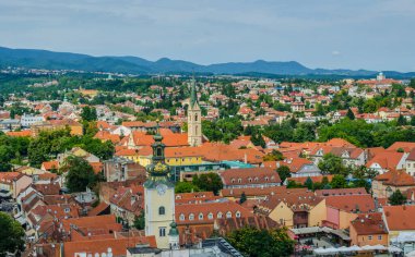 Hırvat başkenti zagreb 'in hava görüntüsü