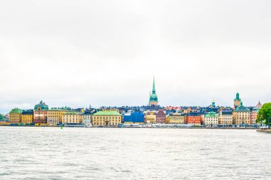 Panorama view of Gamla Stan dominated by Storkyrkan church