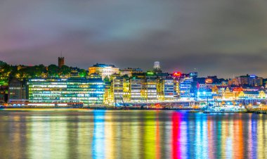 Sodermalm Adası ile Stockholm Panoraması