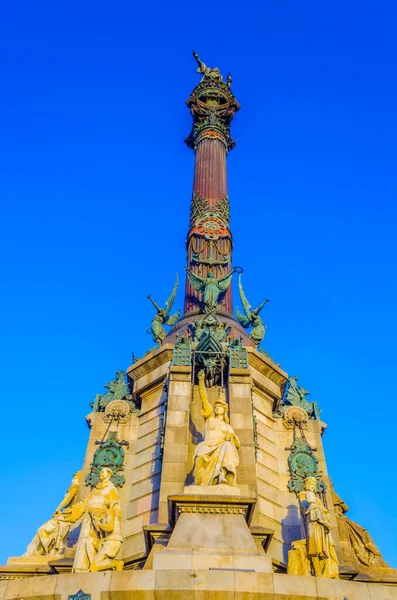 Vista Del Monumento Colom Barcelona España —  Fotos de Stock