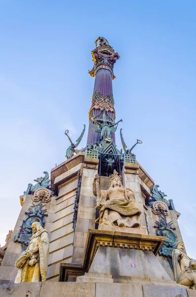 View Monument Colom Barcelona Spain — Foto Stock