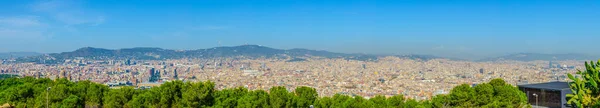 Flygfoto Över Barcelona Från Montjuic Slott Spanien — Stockfoto