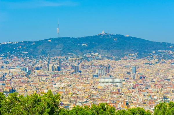 Parque Atracciones Tibidabo Con Vistas Barcelona Spai — Foto de Stock