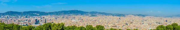 Tibidabo Nöjespark Med Utsikt Över Barcelona Spai — Stockfoto