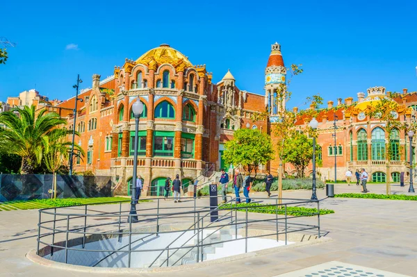 View Former Hospital Santa Creu Sant Pau Barcelona Spain — Stok fotoğraf