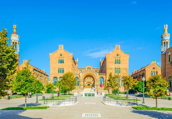 View Former Hospital Santa Creu Sant Pau Barcelona Spain — стокове фото