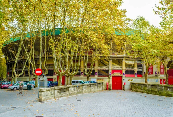 Plaza Toros Tjurfäktningsarena Den Spanska Staden Pamplon — Stockfoto