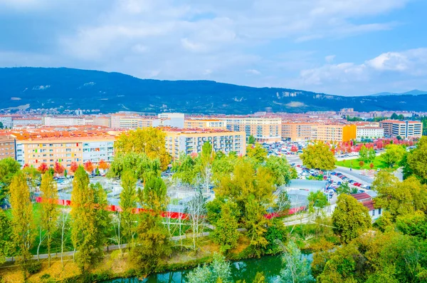 Pamplona 'nın havadan görünüşü, Spai