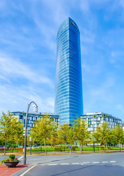 Bilbao, Spai 'deki Iberdrola gökdeleninin manzarası