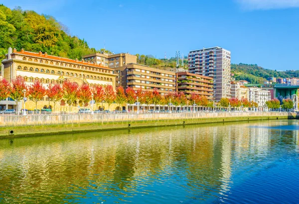 Frente Río Nervión Bilbao Spai — Foto de Stock