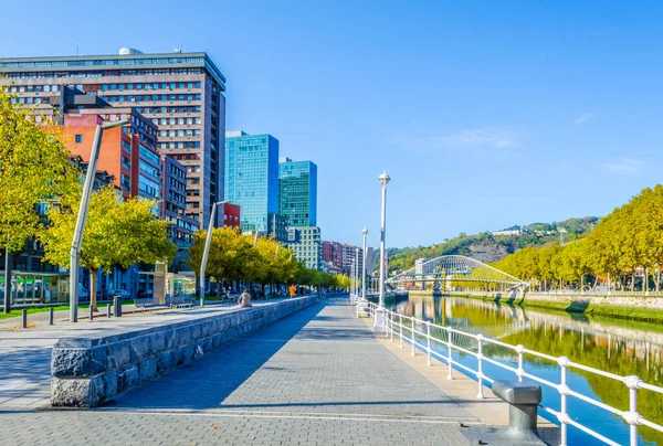 Ufer Des Nervion Bilbao Spai — Stockfoto