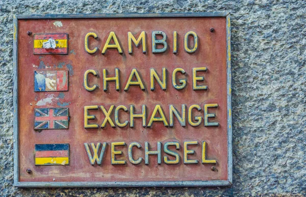 Vintage Currency Exchange Sig — Stockfoto