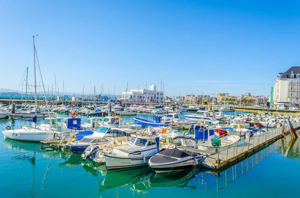 Uitzicht Jachthaven Spaanse Stad Santande — Stockfoto