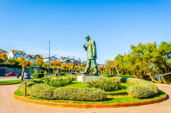 View Seaside Park Statue Jose Del Rio Sainz Santander Spai — Stockfoto