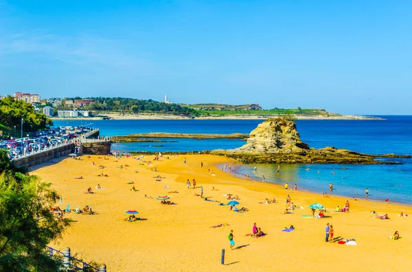 View Beach Spanish City Santande — Stock fotografie