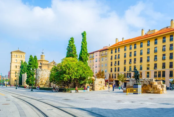 Roman Wall Spanish City Zaragoz — Stock fotografie