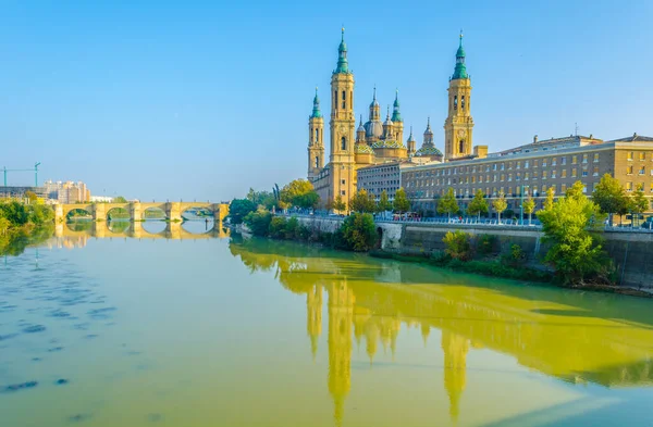 Bazilika Nuestra Senora Pilar Zaragoza Spai — Stok fotoğraf