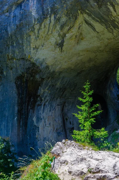 ayrıntılı bir tepe ortasından mı küçük bir nehir tarafından kurulan bir doğal kaya oluşumu olan ünlü harika köprü Bulgaristan.