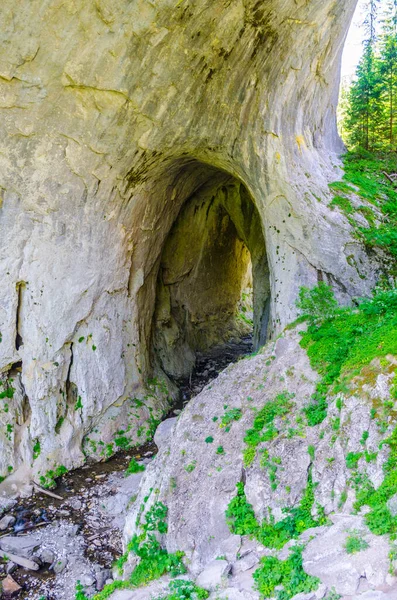 ayrıntılı bir tepe ortasından mı küçük bir nehir tarafından kurulan bir doğal kaya oluşumu olan ünlü harika köprü Bulgaristan.